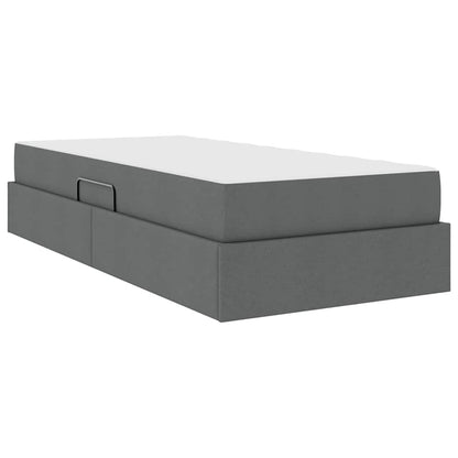 Opbergbed met matras Donkergrijs 90 x 190 cm Polyester