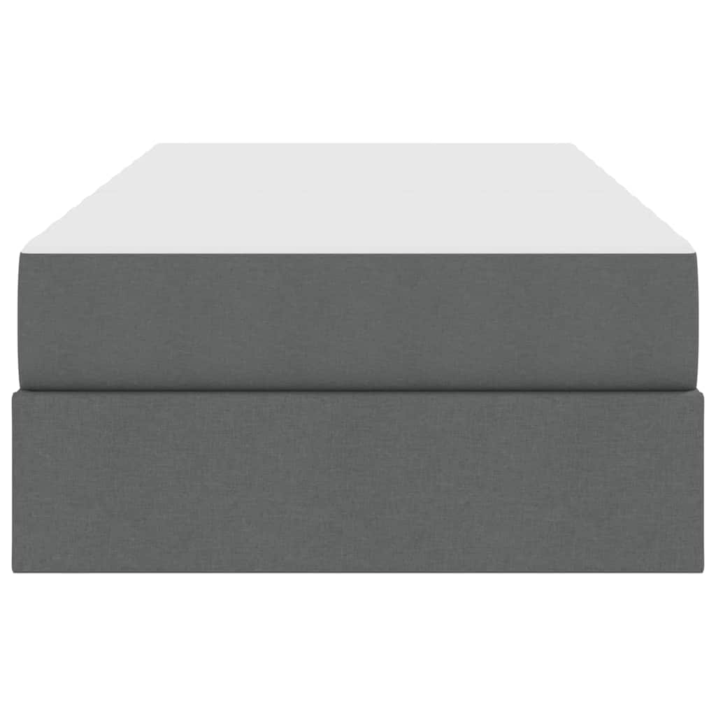 Opbergbed met matras Donkergrijs 90 x 190 cm Polyester
