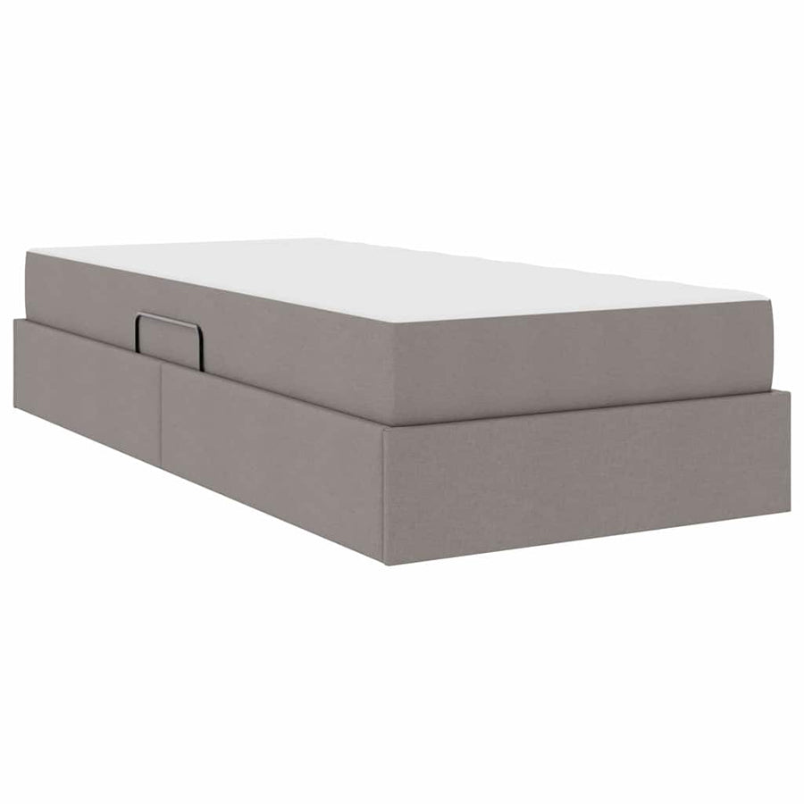 Opbergbed met matras met matras Taupe 90 x 190 cm Polyester