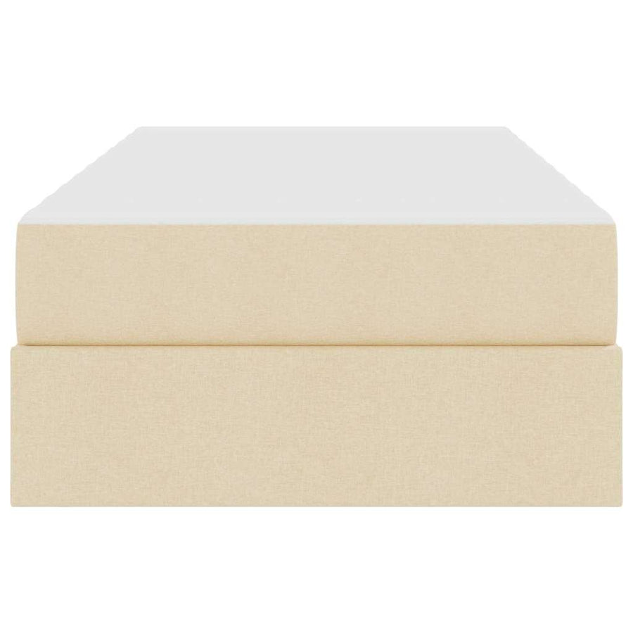 Opbergbed met matras met matras Crème 90 x 190 cm Polyester
