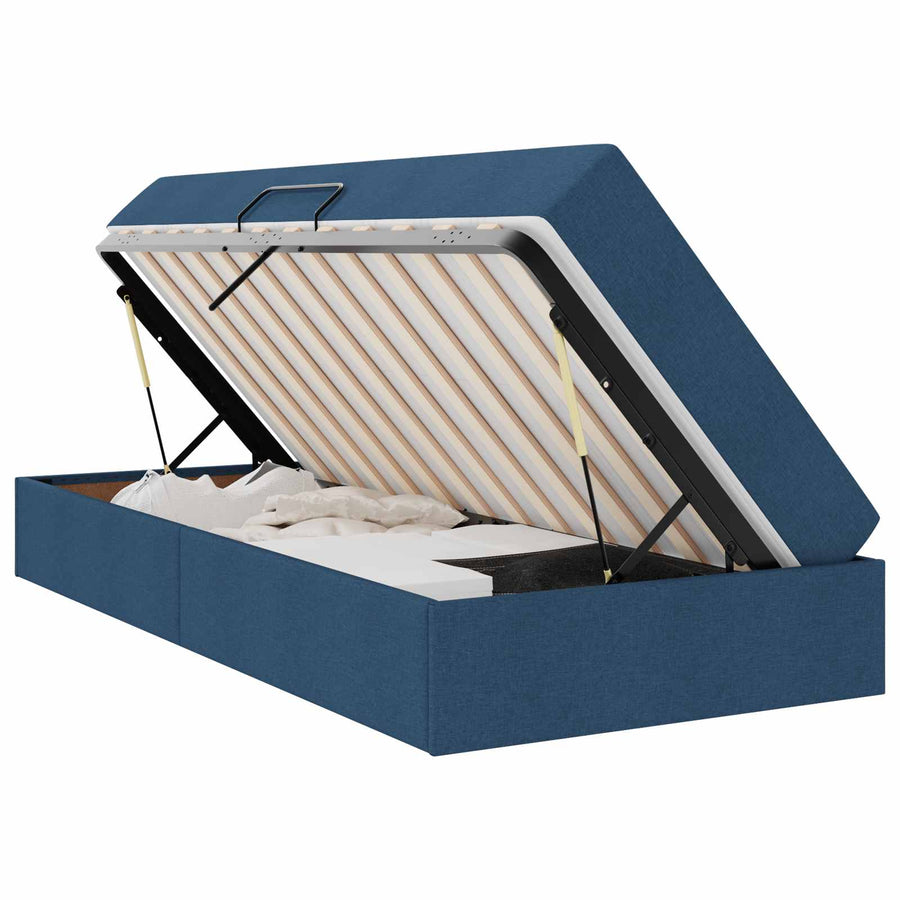 Opbergbed met matras met matras Blauw 90 x 190 cm Polyester