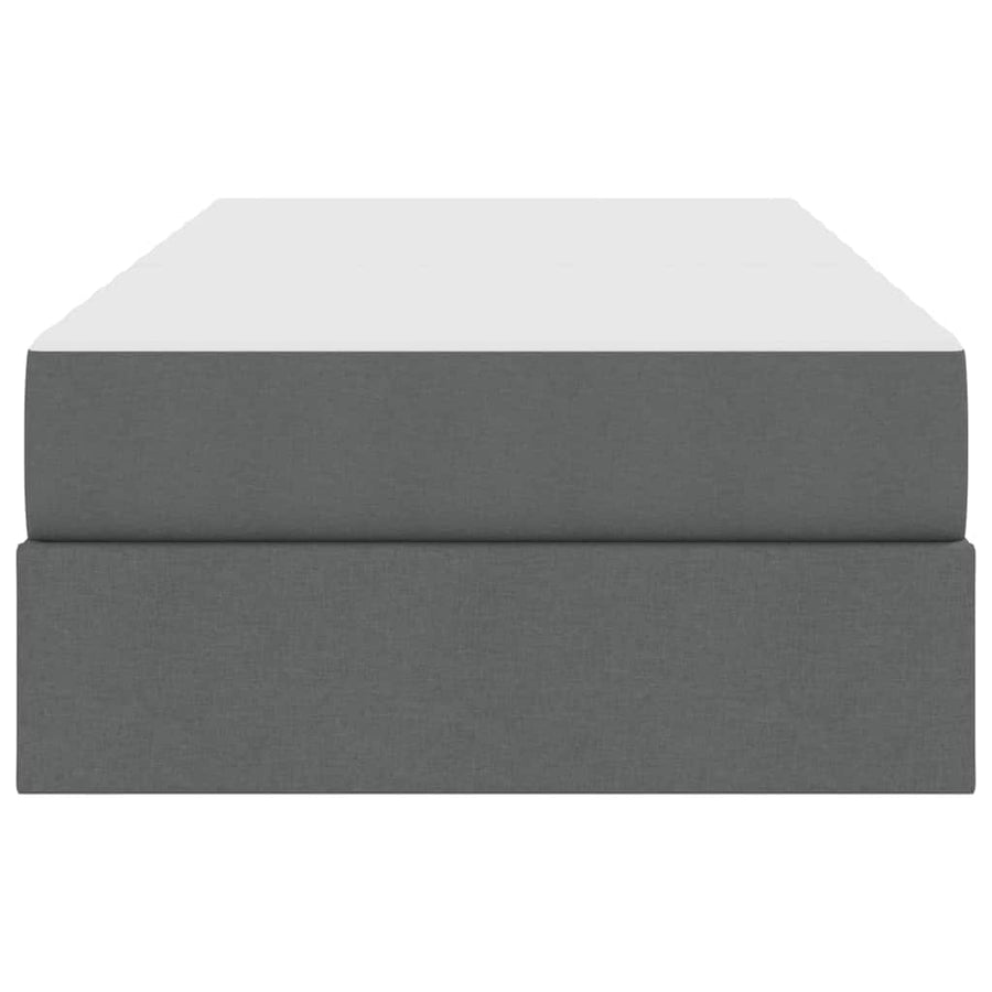Opbergbed met matras Donkergrijs 90 x 200 cm Polyester