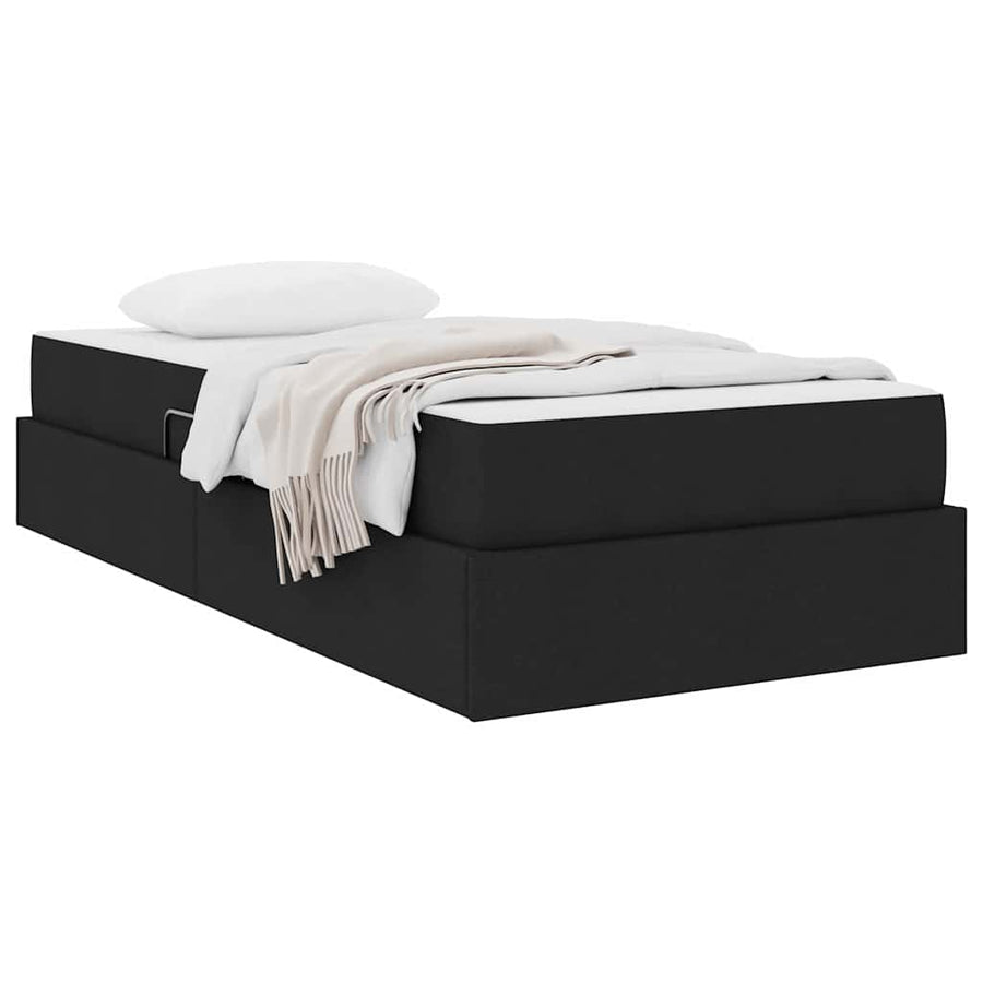 Opbergbed met matras met matras Zwart 90 x 200 cm Polyester