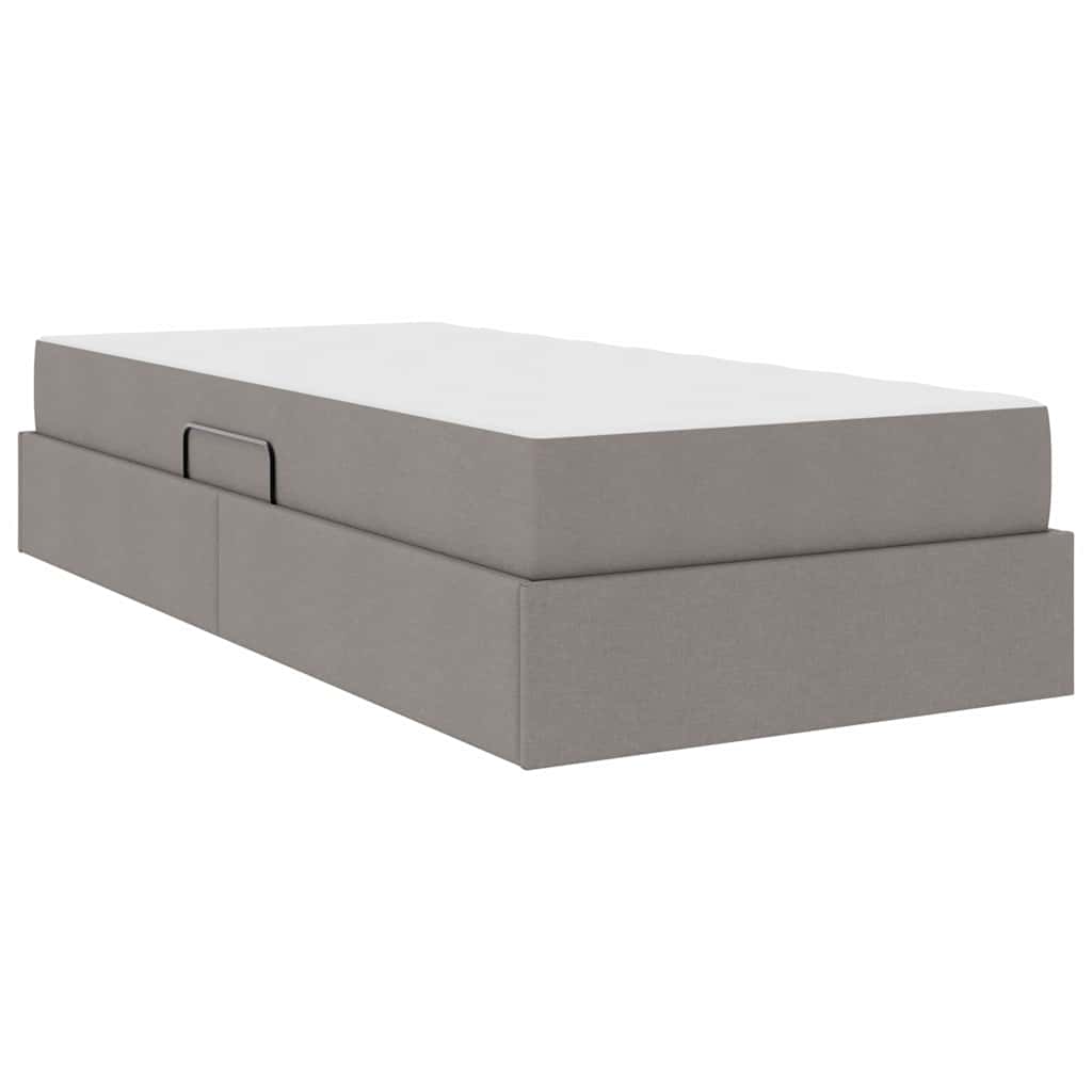 Opbergbed met matras met matras Taupe 90 x 200 cm Polyester