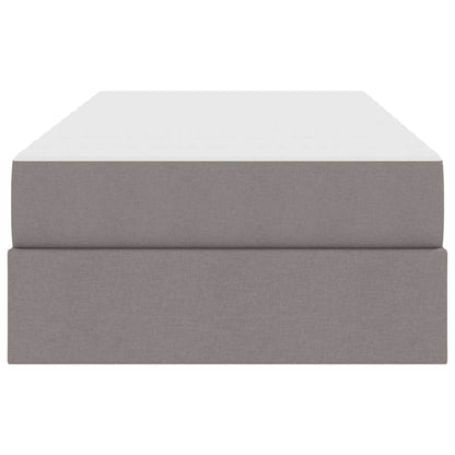 Opbergbed met matras met matras Taupe 90 x 200 cm Polyester