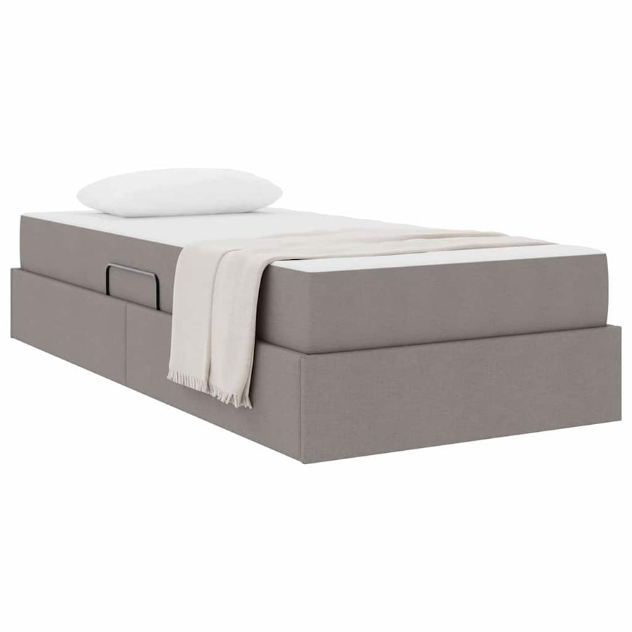 Opbergbed met matras met matras Taupe 90 x 200 cm Polyester