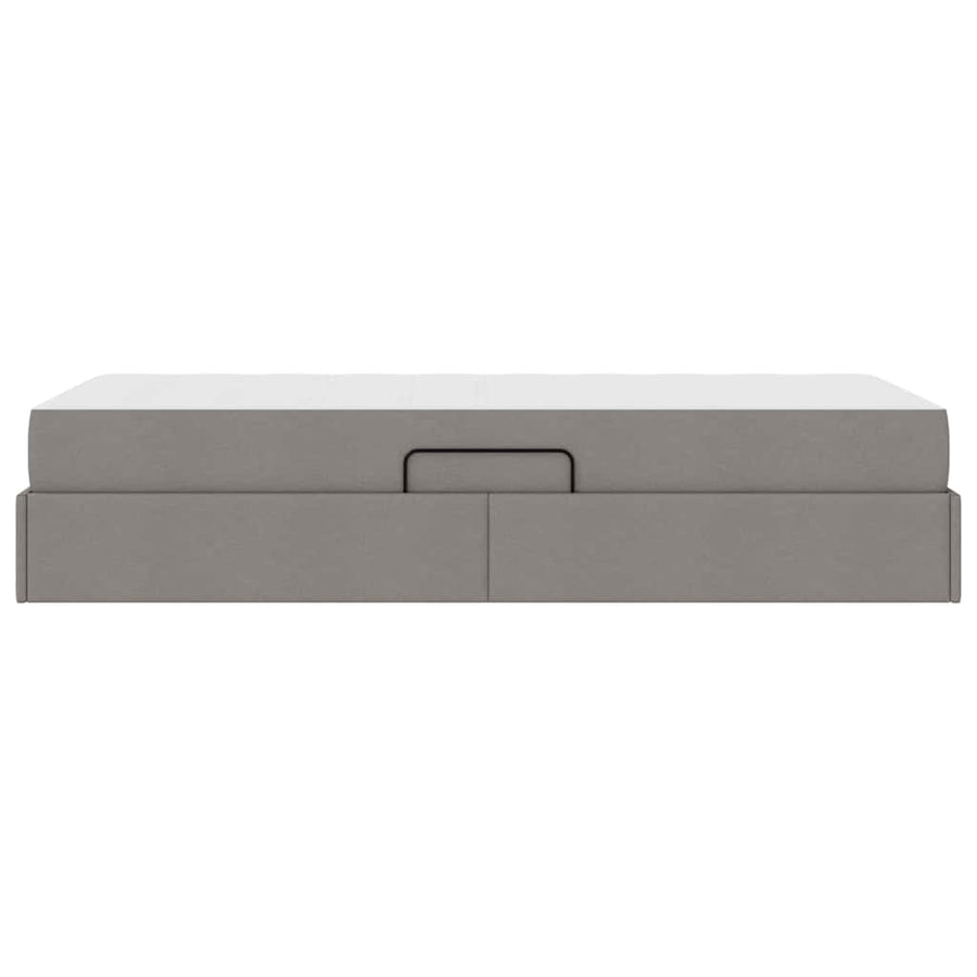 Opbergbed met matras met matras Taupe 90 x 200 cm Polyester