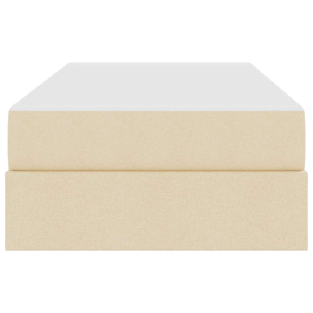 Opbergbed met matras met matras Crème 90 x 200 cm Polyester