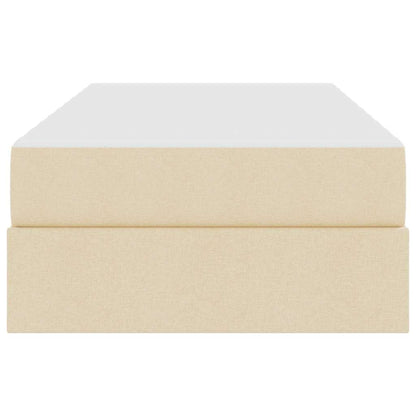 Opbergbed met matras met matras Crème 90 x 200 cm Polyester