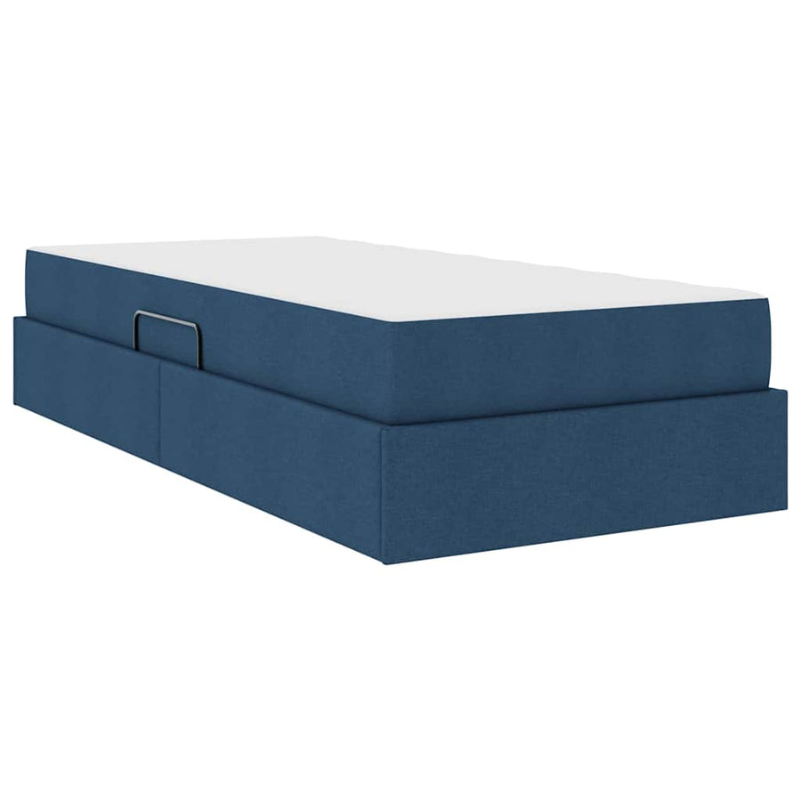 Opbergbed met matras met matras Blauw 90 x 200 cm Polyester