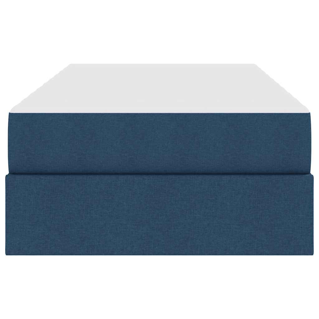 Opbergbed met matras met matras Blauw 90 x 200 cm Polyester
