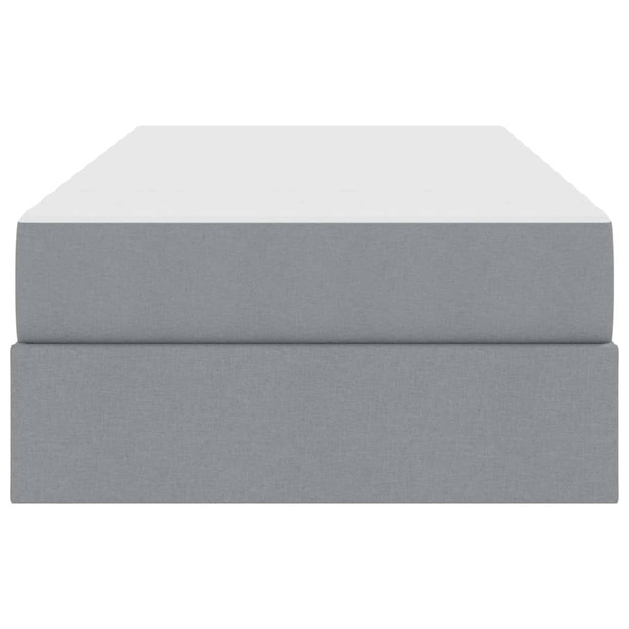 Opbergbed met matras Lichtgrijs 100 x 200 cm Polyester