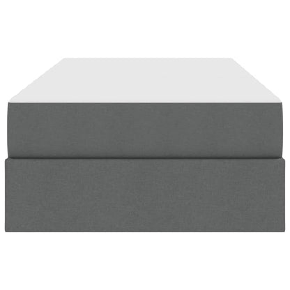 Opbergbed met matras Donkergrijs 100 x 200 cm Polyester
