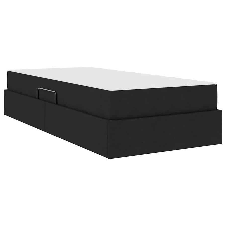 Opbergbed met matras met matras Zwart 100 x 200 cm Polyester