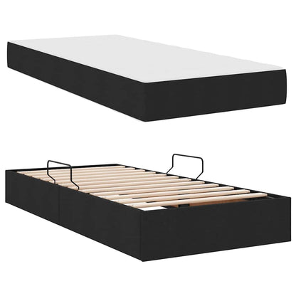 Opbergbed met matras met matras Zwart 100 x 200 cm Polyester