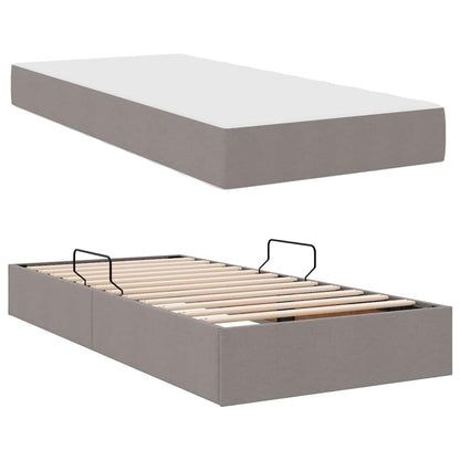 Opbergbed met matras met matras Taupe 100 x 200 cm Polyester