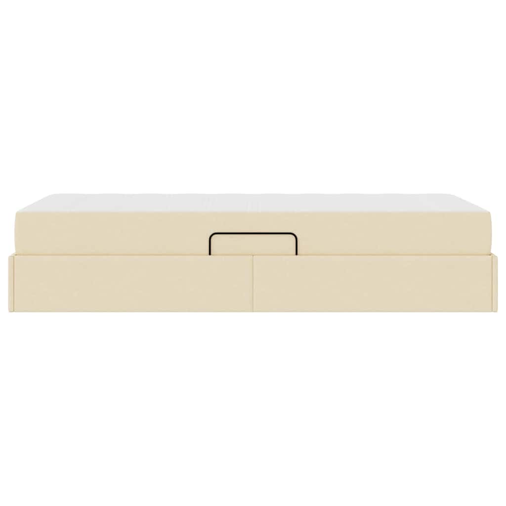 Opbergbed met matras met matras Crème 100 x 200 cm Polyester