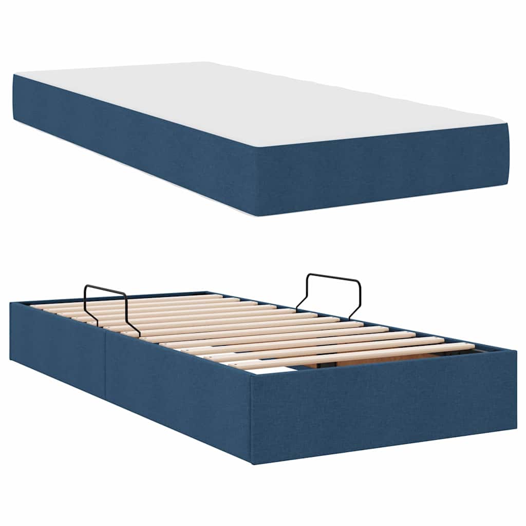 Opbergbed met matras met matras Blauw 100 x 200 cm Polyester