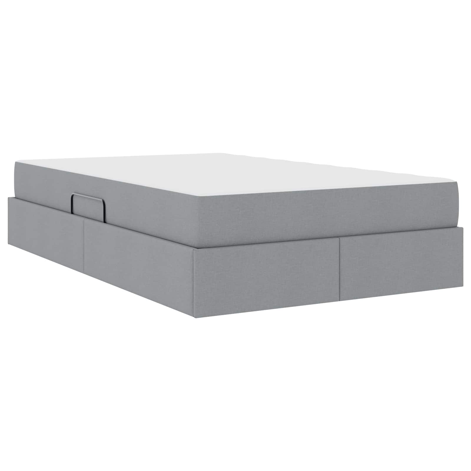 Opbergbed met matras Lichtgrijs 120 x 190 cm Polyester