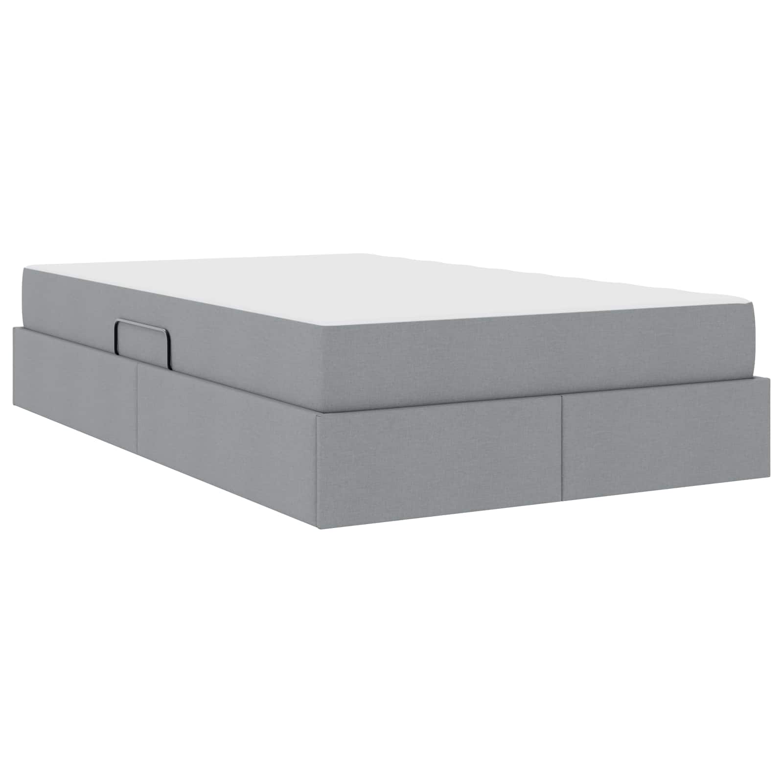 Opbergbed met matras Lichtgrijs 120 x 190 cm Polyester