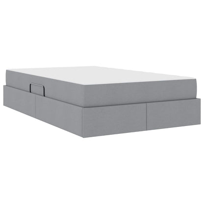 Opbergbed met matras Lichtgrijs 120 x 190 cm Polyester