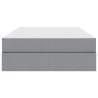 Opbergbed met matras Lichtgrijs 120 x 190 cm Polyester