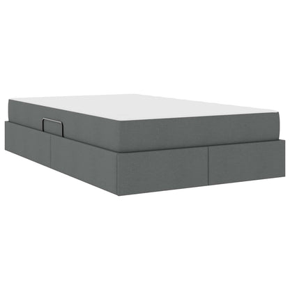 Opbergbed met matras Donkergrijs 120 x 190 cm Polyester