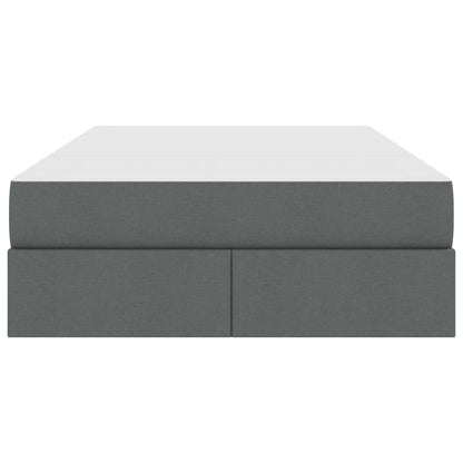 Opbergbed met matras Donkergrijs 120 x 190 cm Polyester