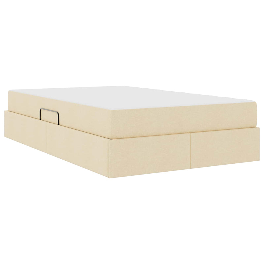 Opbergbed met matras met matras Crème 120 x 190 cm Polyester