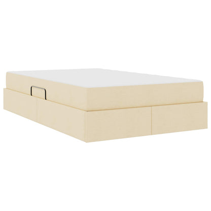 Opbergbed met matras met matras Crème 120 x 190 cm Polyester