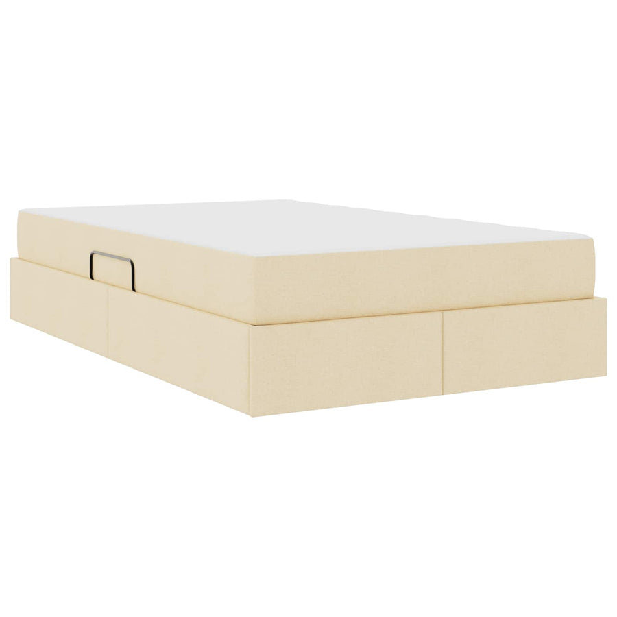 Opbergbed met matras met matras Crème 120 x 190 cm Polyester