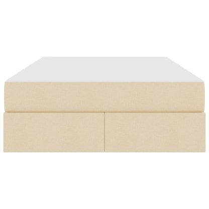 Opbergbed met matras met matras Crème 120 x 190 cm Polyester