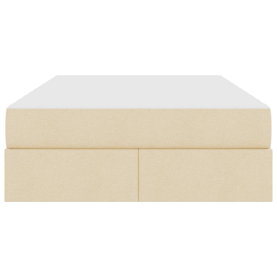 Opbergbed met matras met matras Crème 120 x 190 cm Polyester