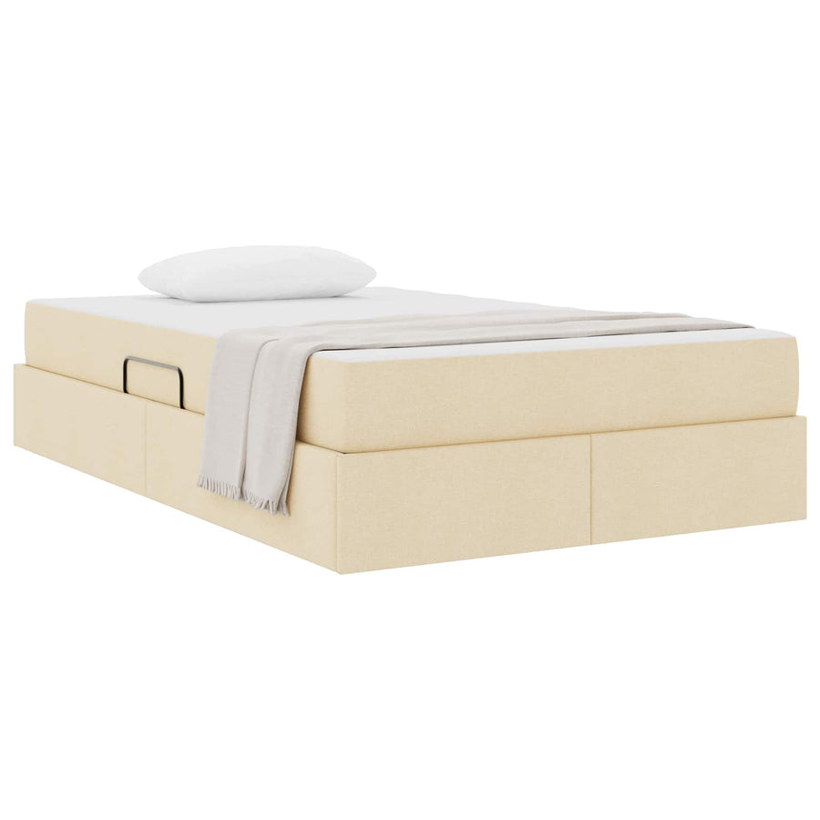 Opbergbed met matras met matras Crème 120 x 190 cm Polyester