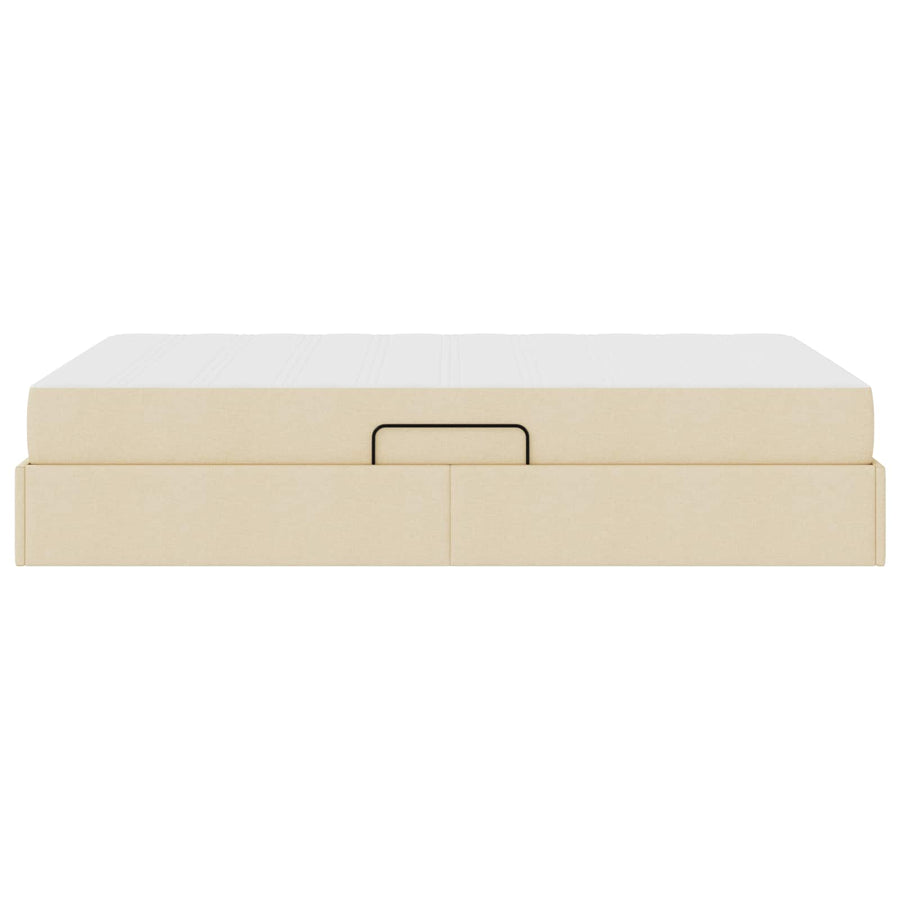 Opbergbed met matras met matras Crème 120 x 190 cm Polyester