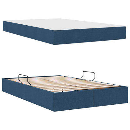 Opbergbed met matras met matras Blauw 120 x 190 cm Polyester