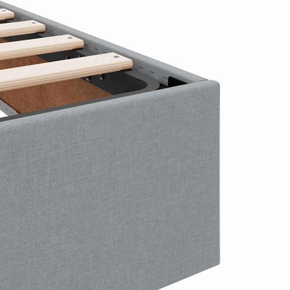 Opbergbed met matras Lichtgrijs 120 x 200 cm Polyester