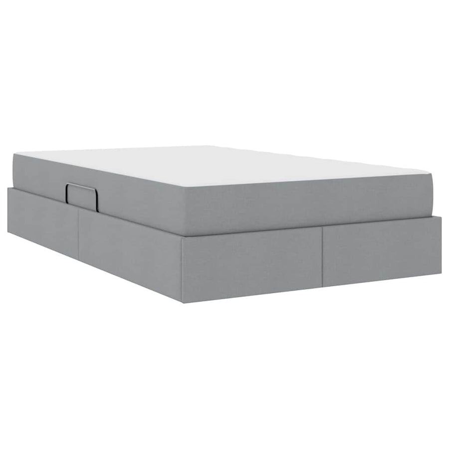 Opbergbed met matras Lichtgrijs 120 x 200 cm Polyester