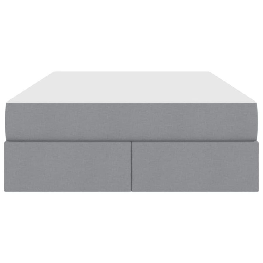 Opbergbed met matras Lichtgrijs 120 x 200 cm Polyester