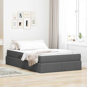 Opbergbed 120x200 cm donkergrijs polyester