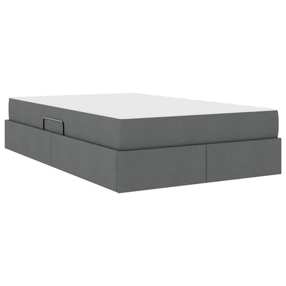 Opbergbed met matras Donkergrijs 120 x 200 cm Polyester