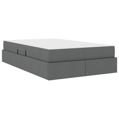 Opbergbed met matras Donkergrijs 120 x 200 cm Polyester
