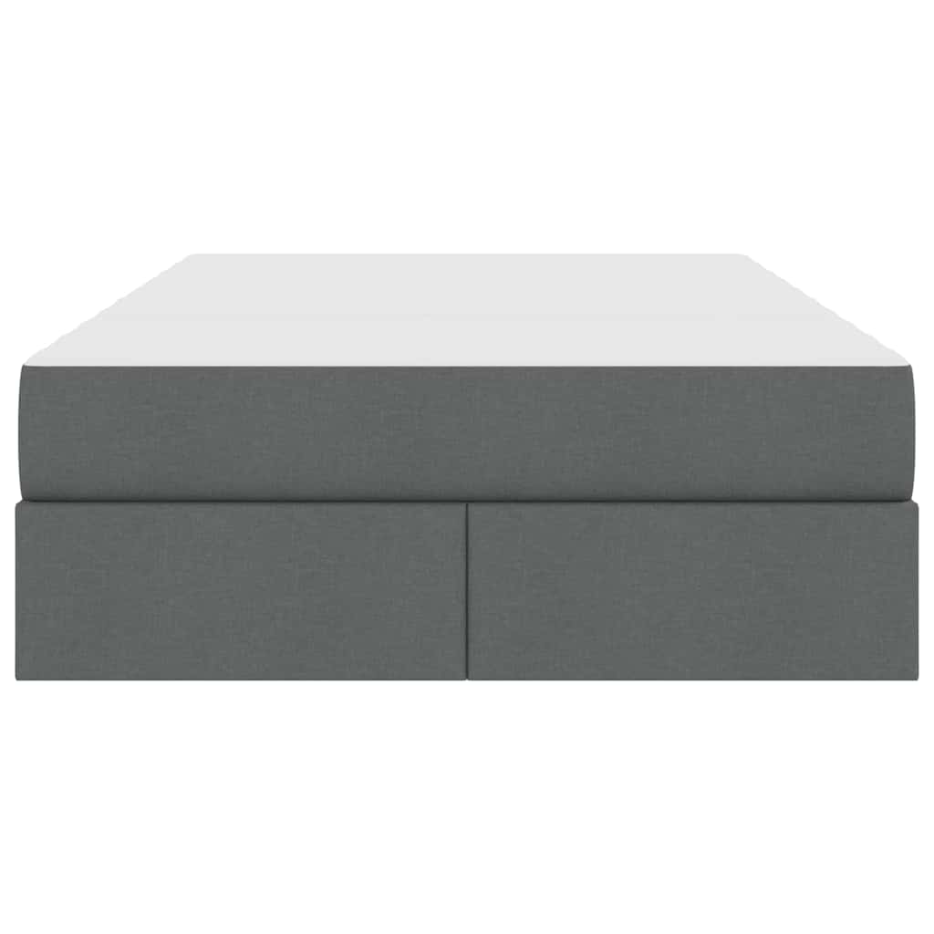 Opbergbed met matras Donkergrijs 120 x 200 cm Polyester