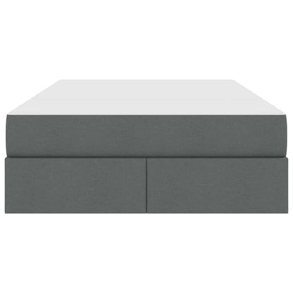 Opbergbed met matras Donkergrijs 120 x 200 cm Polyester