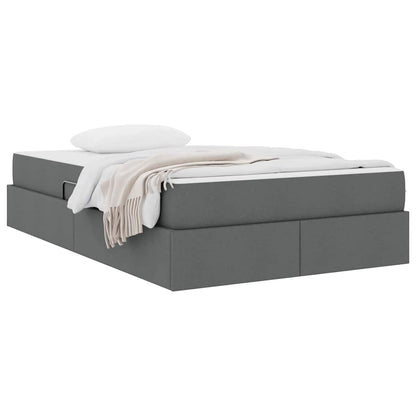 Opbergbed met matras Donkergrijs 120 x 200 cm Polyester