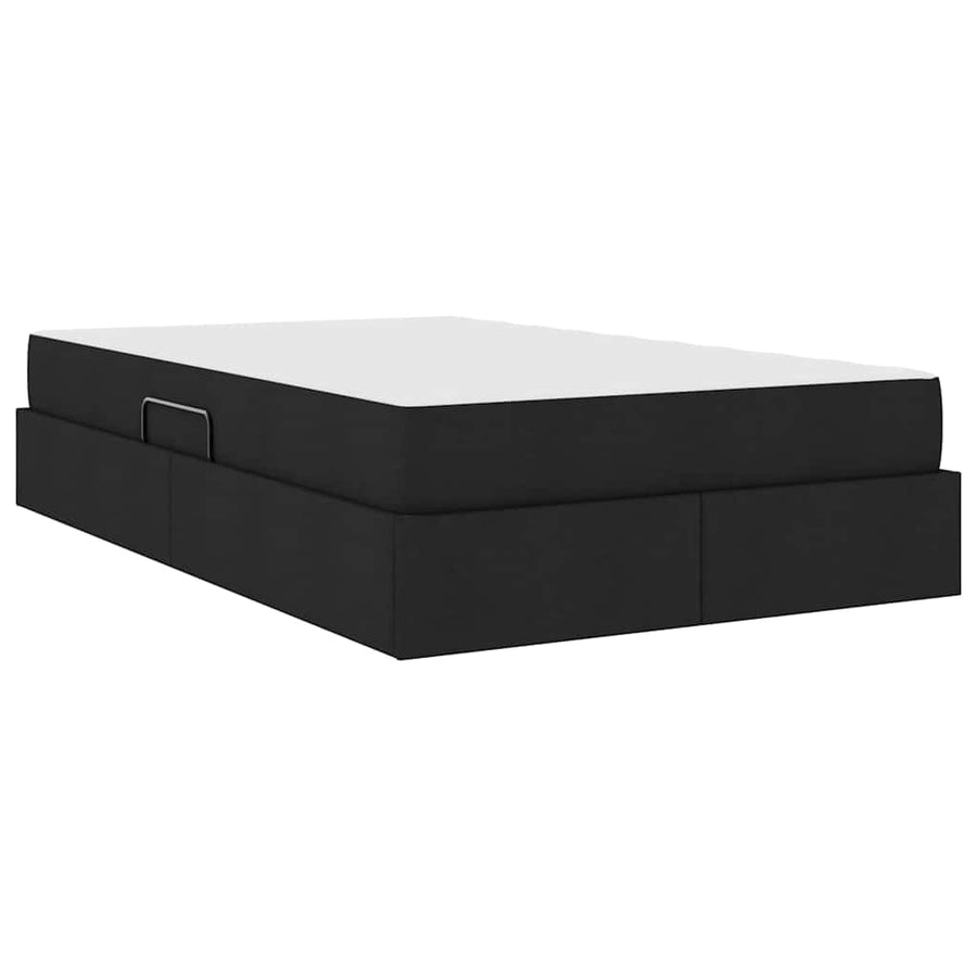 Opbergbed met matras met matras Zwart 120 x 200 cm Polyester