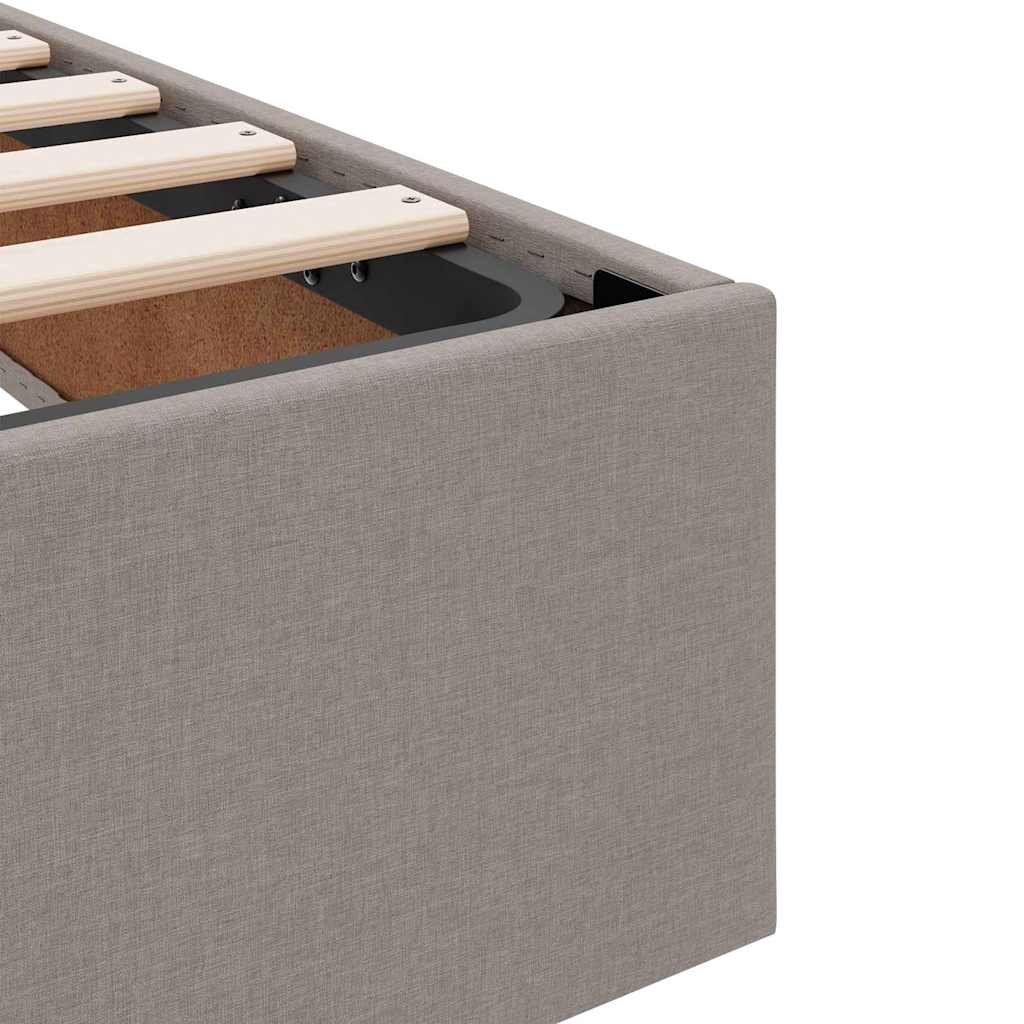 Opbergbed met matras met matras Taupe 120 x 200 cm Polyester