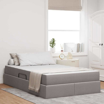 Opbergbed met matras met matras Taupe 120 x 200 cm Polyester