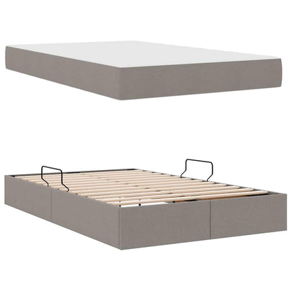 Opbergbed met matras met matras Taupe 120 x 200 cm Polyester
