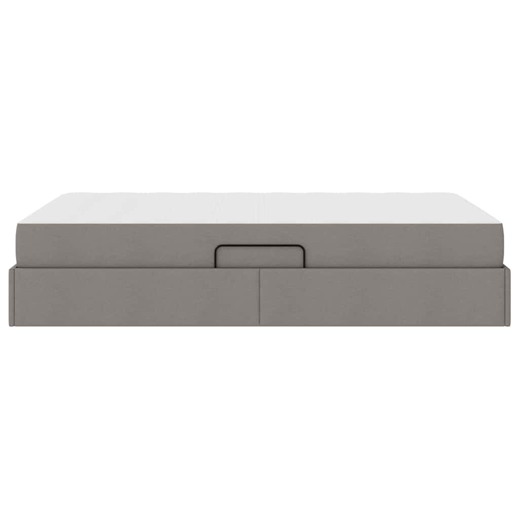 Opbergbed met matras met matras Taupe 120 x 200 cm Polyester